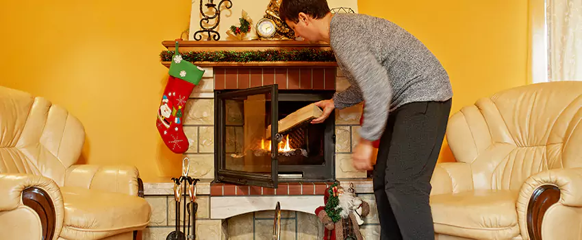 Rusted Metal Fireplace Restoration in Roanoke Rapids, North Carolina